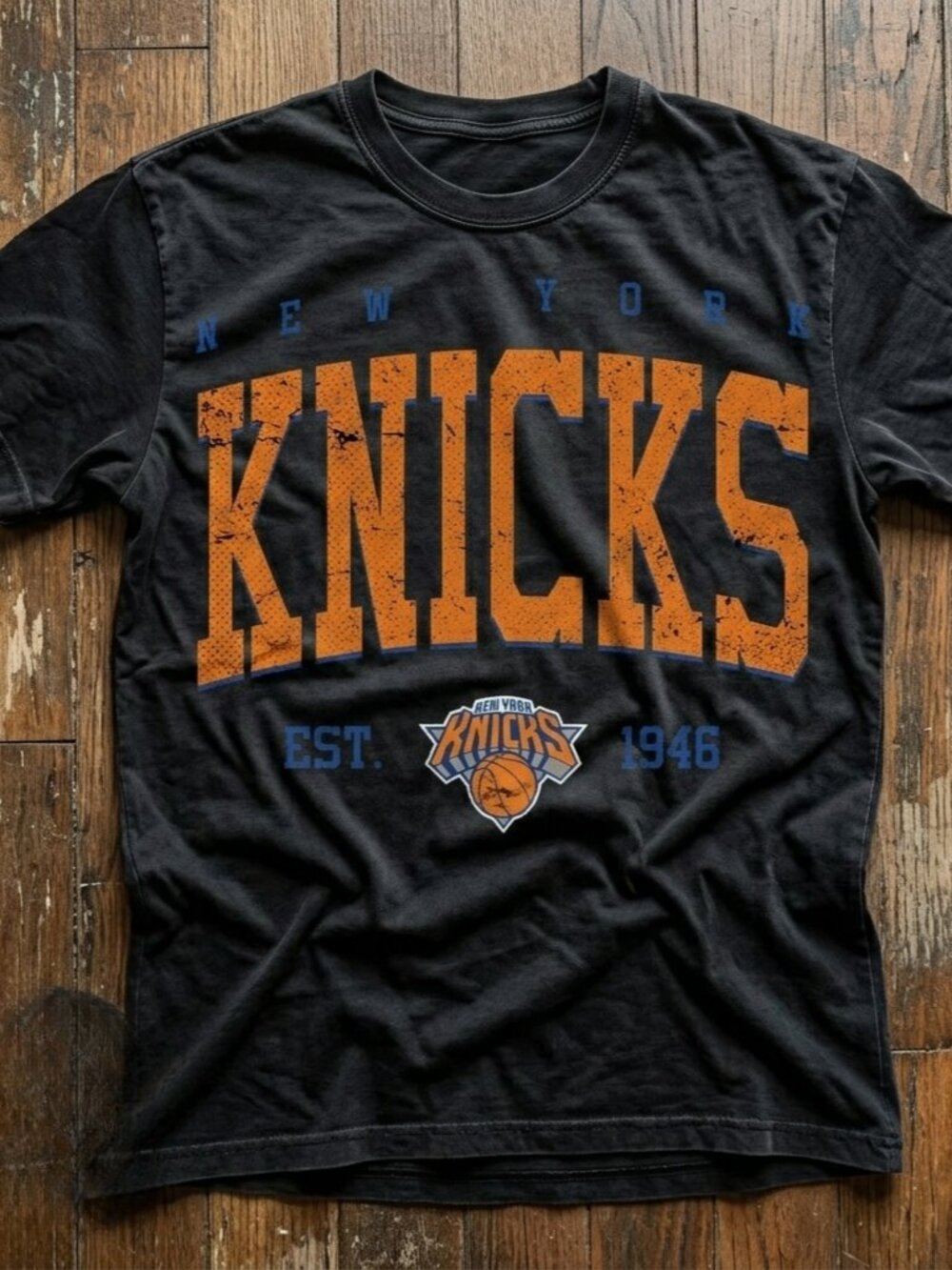New York Knicks Vintage Graphic Tee NBA Basketball Retro Sports Shirt